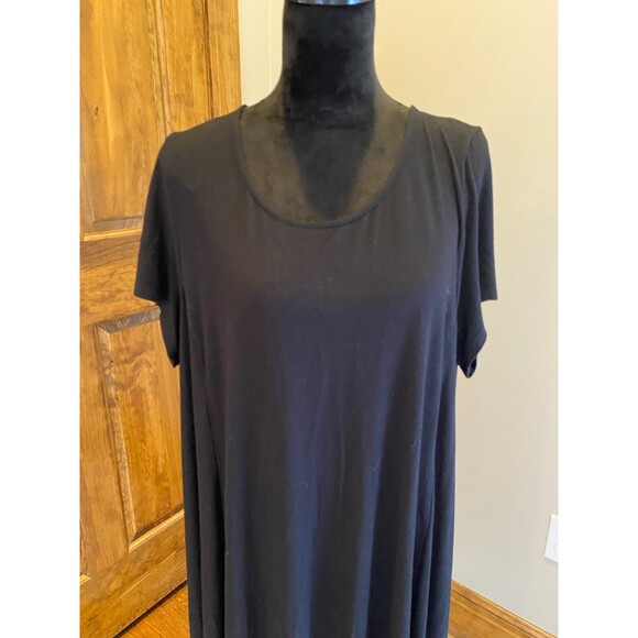 Intro Dress Plus Size ? 2X Womens Top Black Short Sleeved  Casual Versatile - Picture 3 of 10